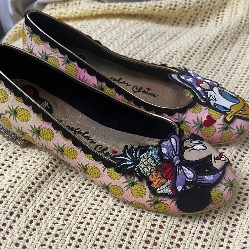 Disney Women's Minnie and Daisy Flats - Pink and Black - Picture 2 of 6